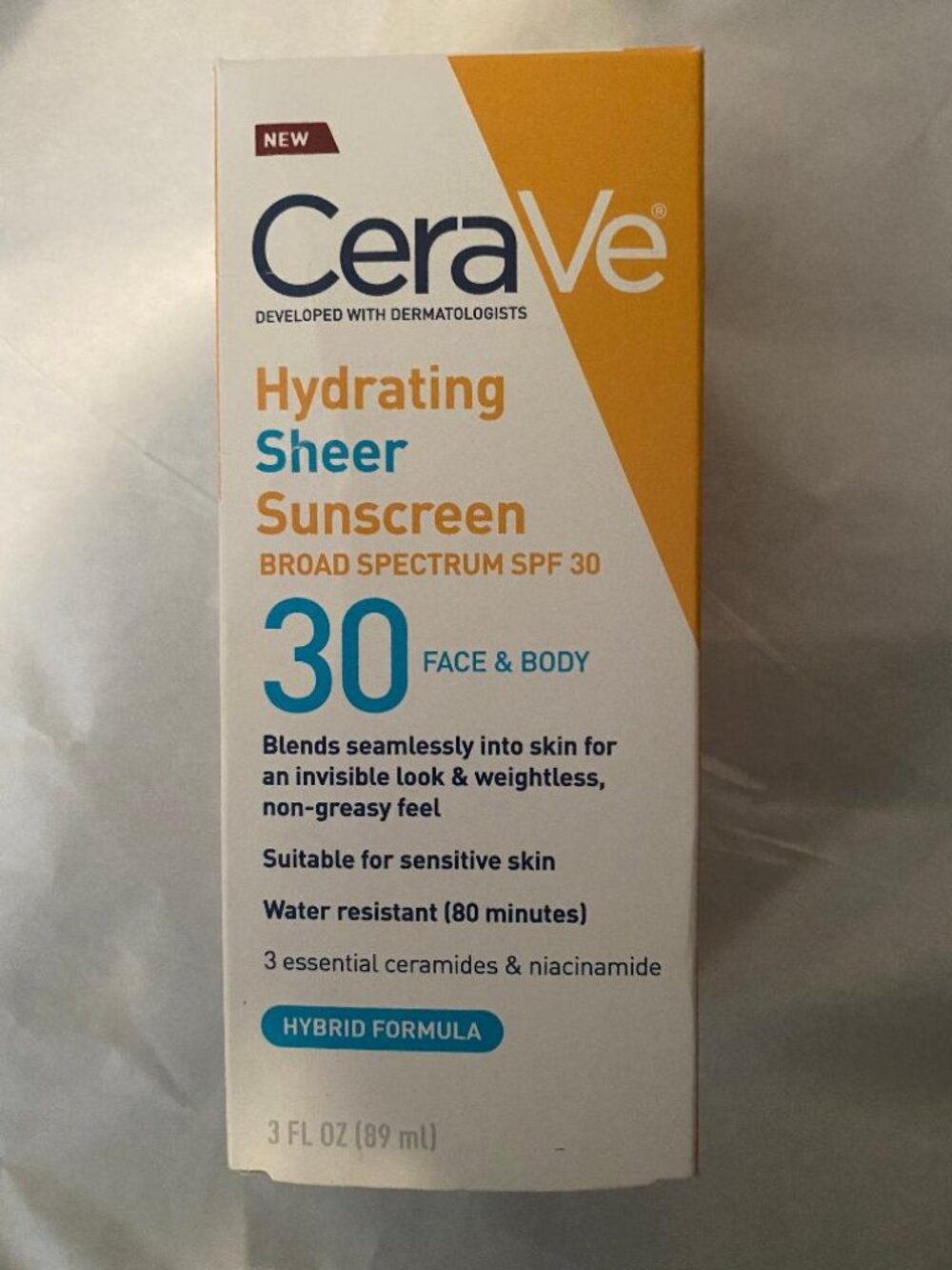 CeraVe Hudrating Sheer Sunscreen SPF 30
